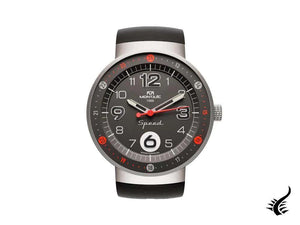 Montjuic Standard SS Quartz Uhr, Edelstahl 316L , Schwarz, 43 mm, MJ1.0102.S