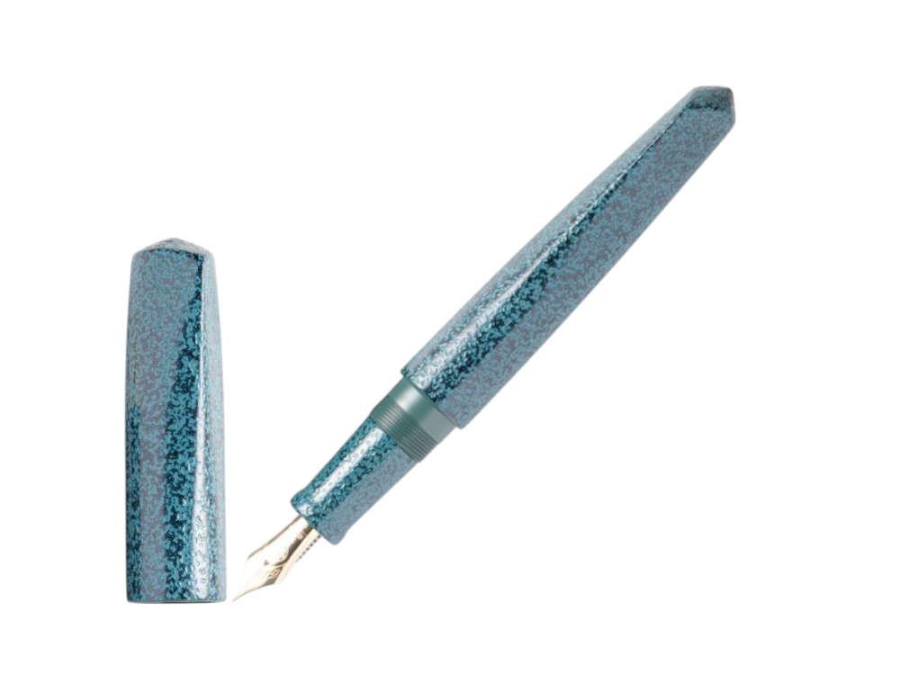 Nakaya Dorsal Fin Ver.2 Midori Ishime, Füllfederhalter Blau