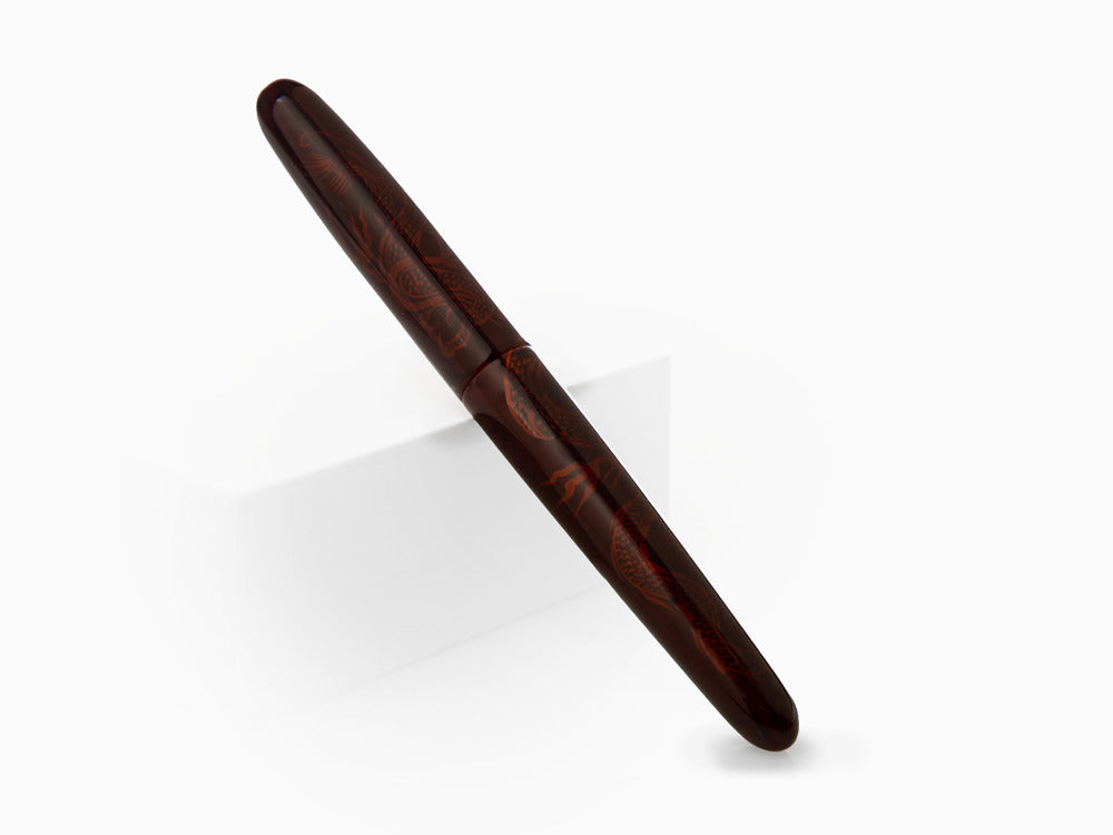 Nakaya Makie Füllfederhalter, Aka-Tamenuri, Portable, Ebonite
