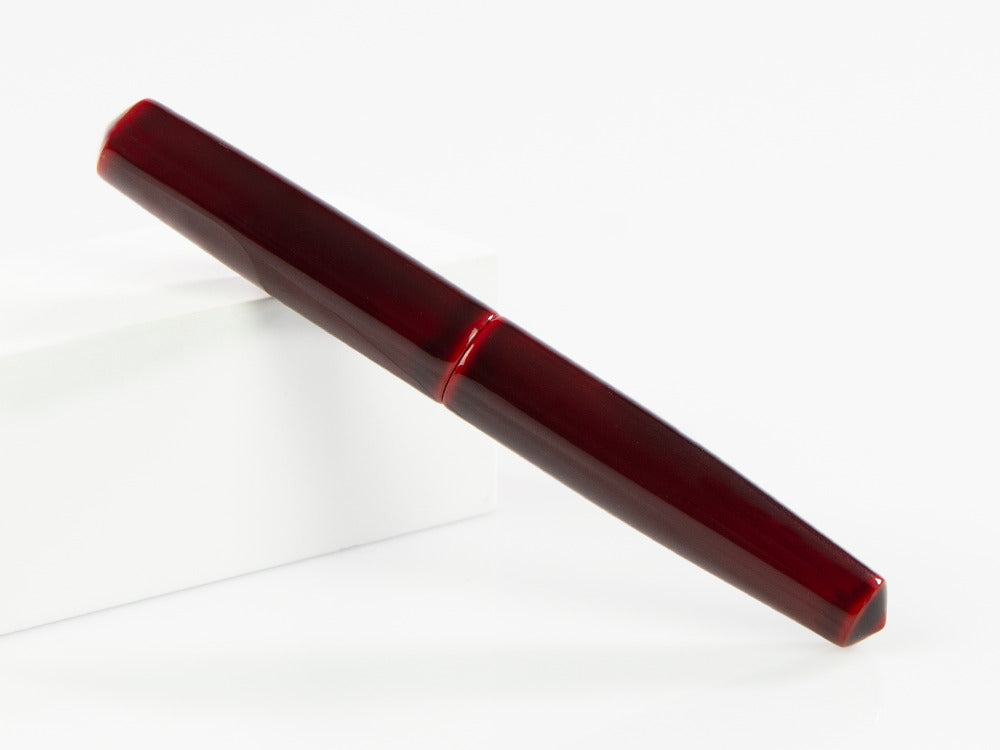 Nakaya Cigar Füllfederhalter Piccolo, Aka-Tamenuri, Ebonite, 14K Rhodium