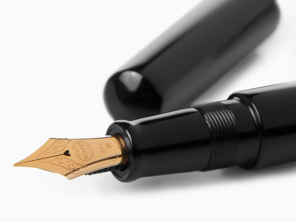 Nakaya Cigar Kuro-Roiro Füllfederhalter Piccolo, Schwarz, Roségold
