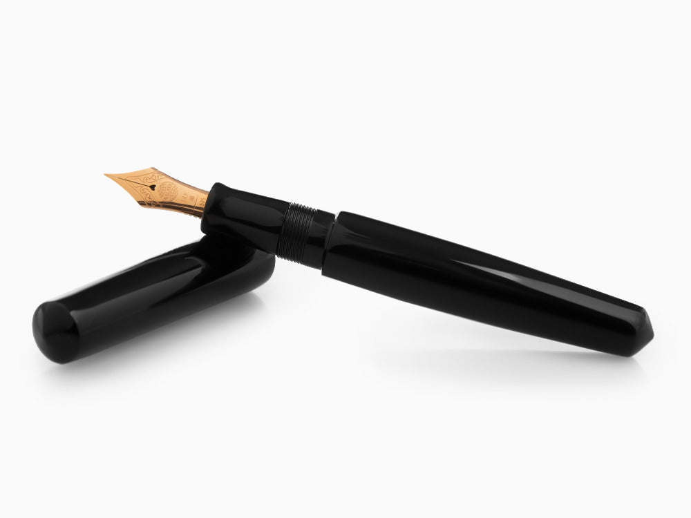 Nakaya Cigar Kuro-Roiro Füllfederhalter Piccolo, Schwarz, Roségold