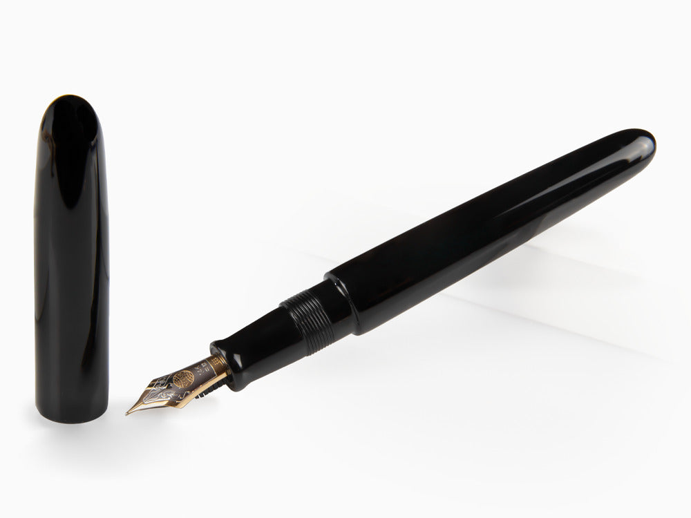 Nakaya Cigar Kuro-Roiro Füllfederhalter Portable, Schwarz, 14k bicolour