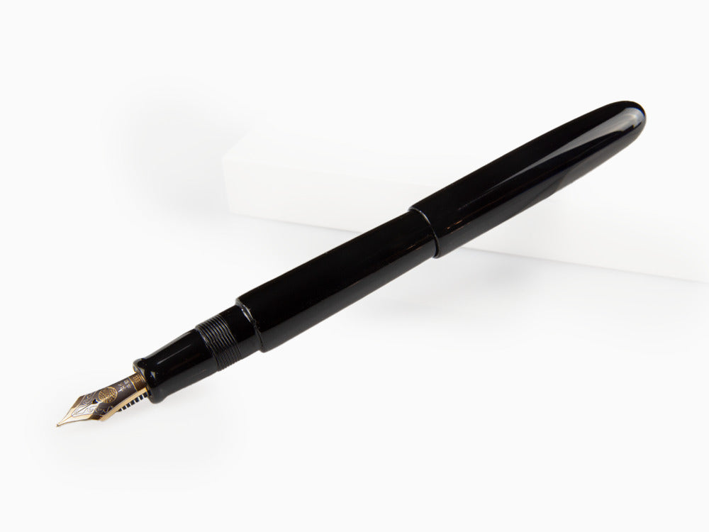 Nakaya Cigar Kuro-Roiro Füllfederhalter Portable, Schwarz, 14k bicolour