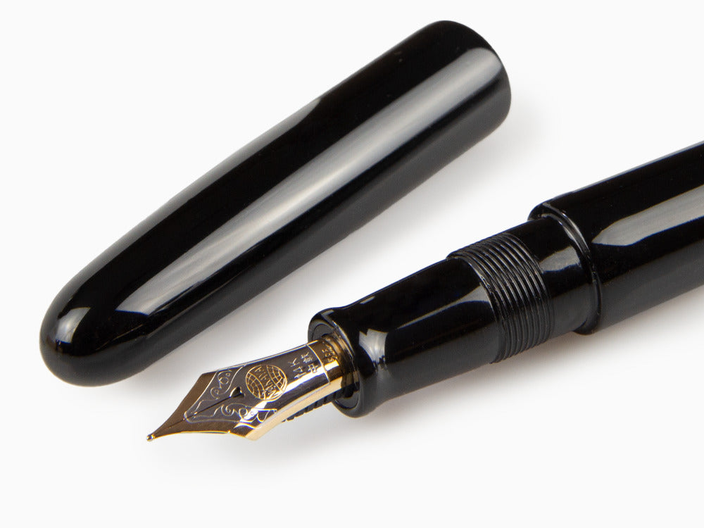 Nakaya Cigar Kuro-Roiro Füllfederhalter Portable, Schwarz, 14k bicolour