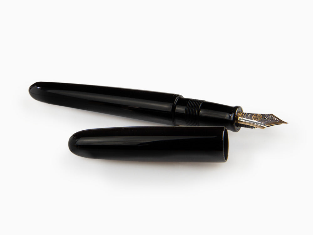 Nakaya Cigar Kuro-Roiro Füllfederhalter Portable, Schwarz, 14k bicolour
