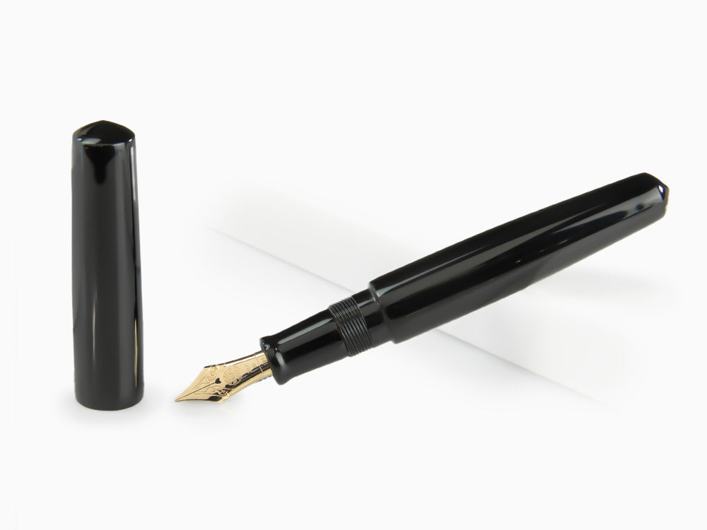 Nakaya Cigar Kuro-Roiro Piccolo Füllfederhalter, Schwarz, Naturkautschuk