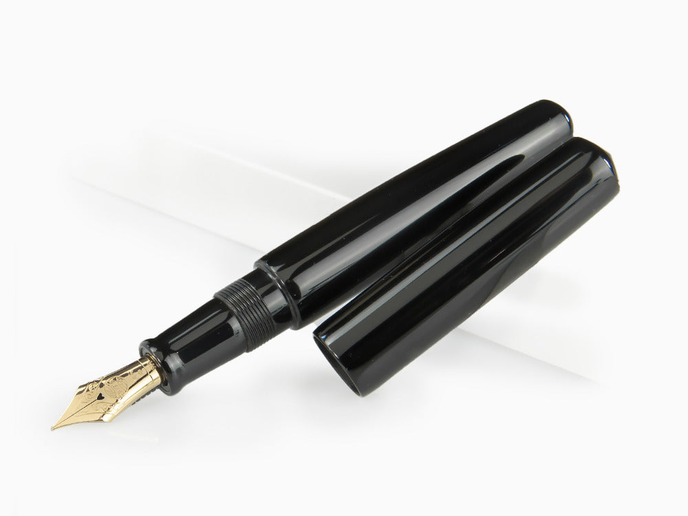 Nakaya Cigar Kuro-Roiro Piccolo Füllfederhalter, Schwarz, Naturkautschuk