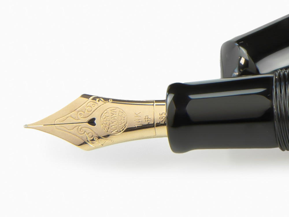 Nakaya Cigar Kuro-Roiro Piccolo Füllfederhalter, Schwarz, Naturkautschuk