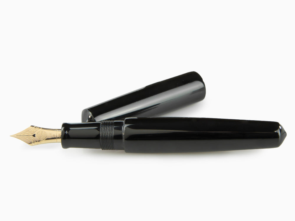 Nakaya Cigar Kuro-Roiro Piccolo Füllfederhalter, Schwarz, Naturkautschuk