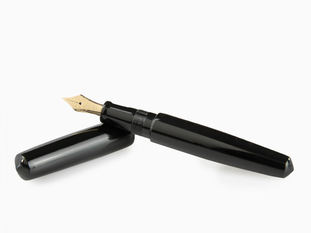 Nakaya Cigar Kuro-Roiro Piccolo Füllfederhalter, Schwarz, Naturkautschuk