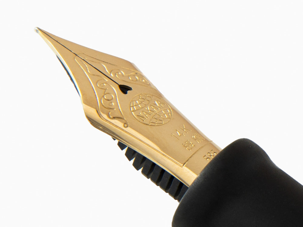 Nakaya Cigar Füllfederhalter Long, Black Hairline, Ebonite