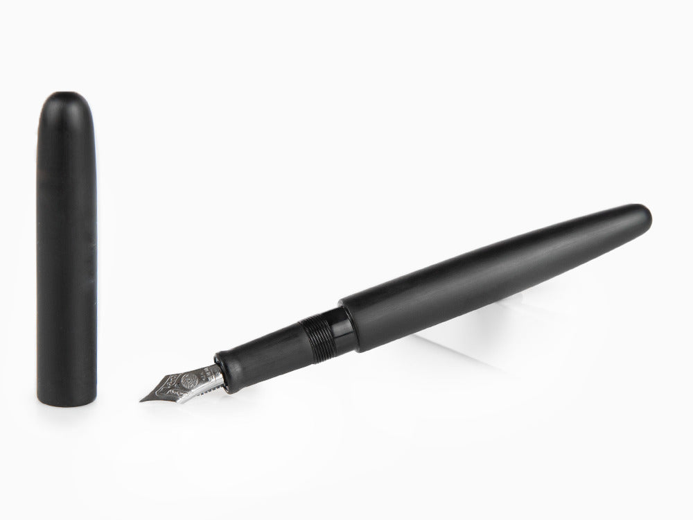 Nakaya Cigar Füllfederhalter Long, Black Hairline, Ebonite, Ruthenium