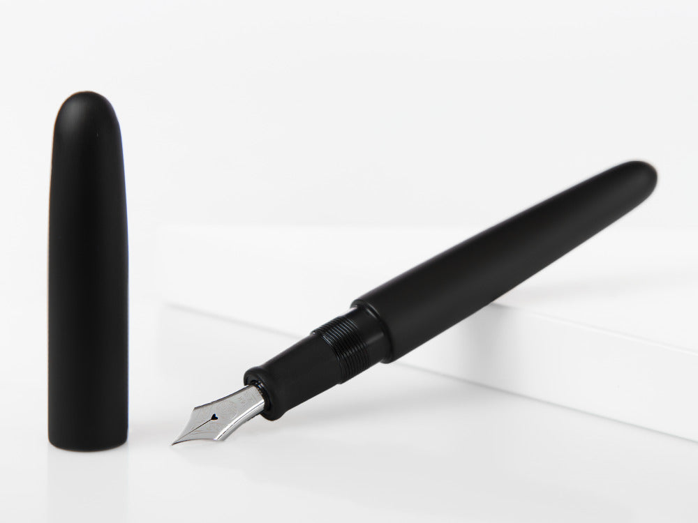 Nakaya Cigar Füllfederhalter Portable, Black Hairline, Rhodium