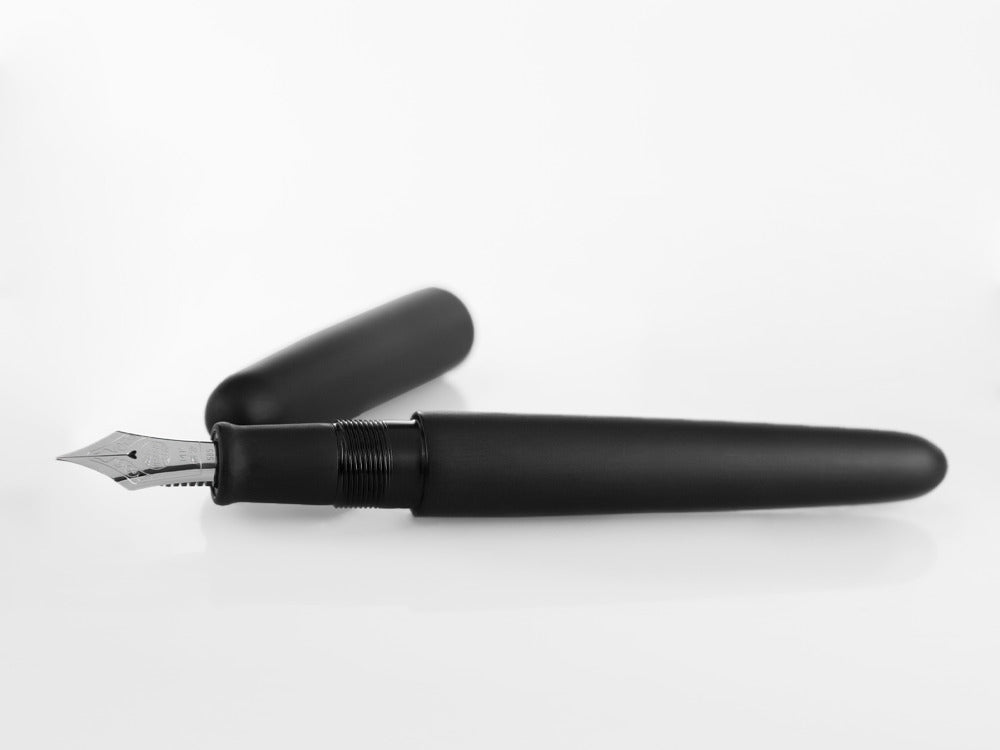 Nakaya Cigar Füllfederhalter Portable, Black Hairline, Rhodium