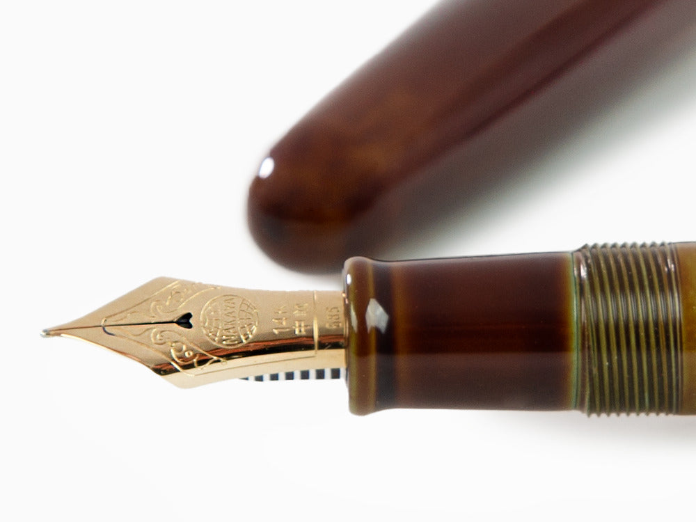 Nakaya Cigar Heki-Tamenuri Füllfederhalter, Portable, Ebonite