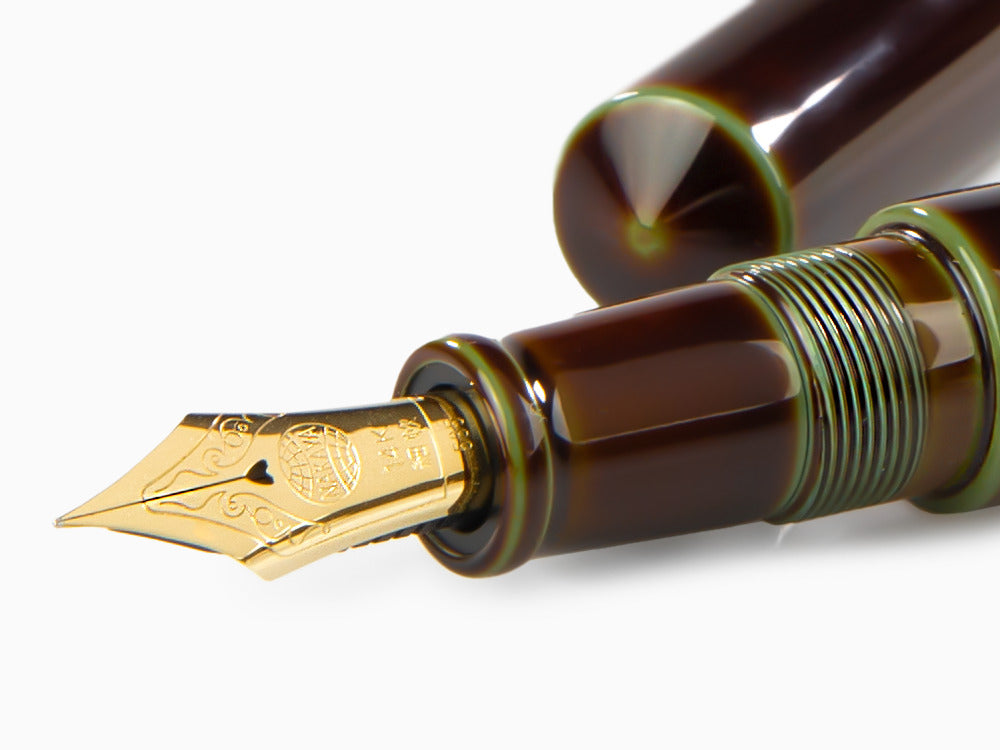 Nakaya Cigar Piccolo Heki Tamenuri Füllfederhalter, Naturkautschuk