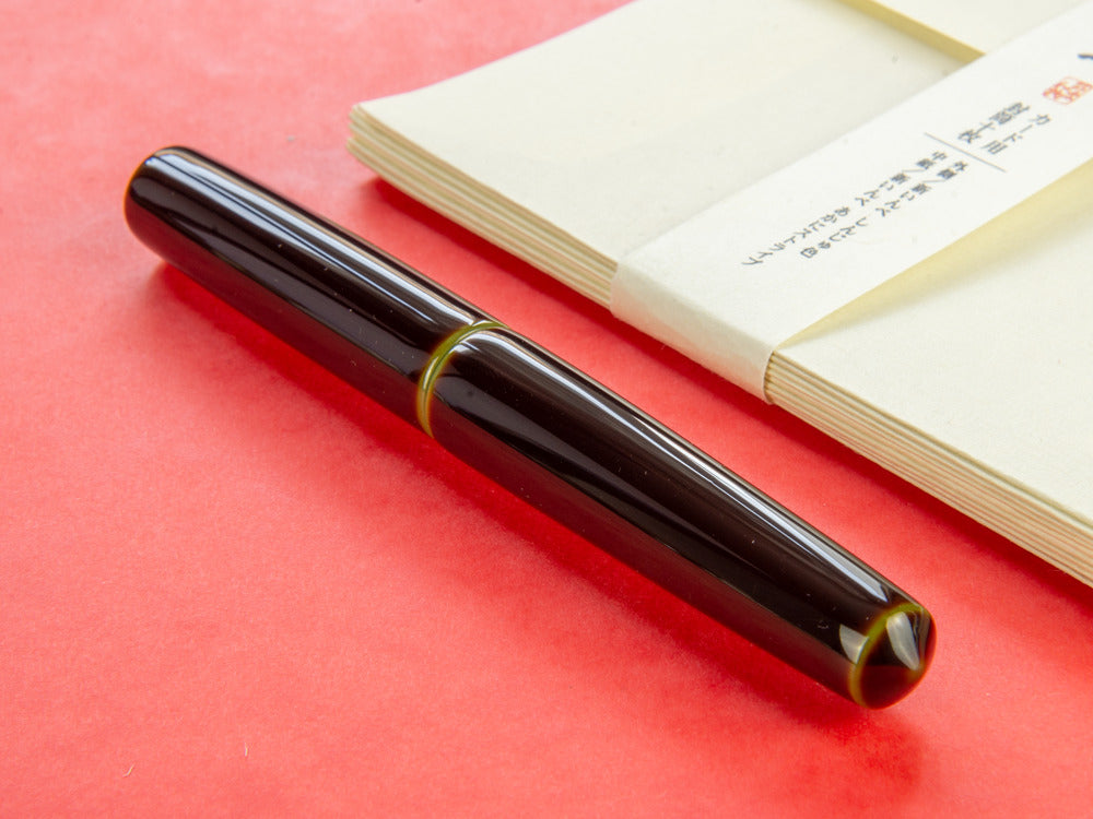 Nakaya Cigar Füller Piccolo, Heki-Tamenuri, Naturkautschuk, Elastic nib
