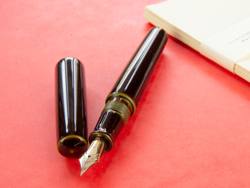 Nakaya Cigar Füller Piccolo, Heki-Tamenuri, Naturkautschuk, Elastic nib