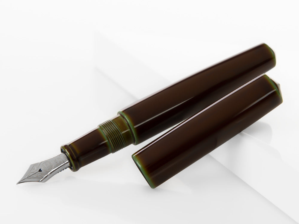 Nakaya Cigar Füllfederhalter Piccolo, Heki-Tamenuri, 14K Gold - Rhodium