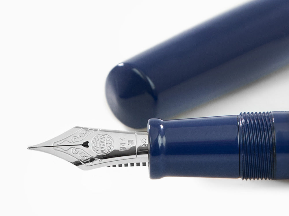 Nakaya Cigar Piccolo Kikyo Füllfederhalter, Ebonite, Urushi Lack