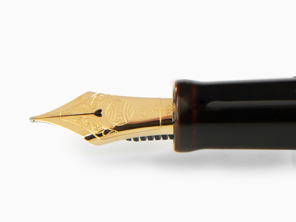 Nakaya Cigar Long, Kuro-Tamenuri Füllfederhalter, Ebonite, Urushi Lack