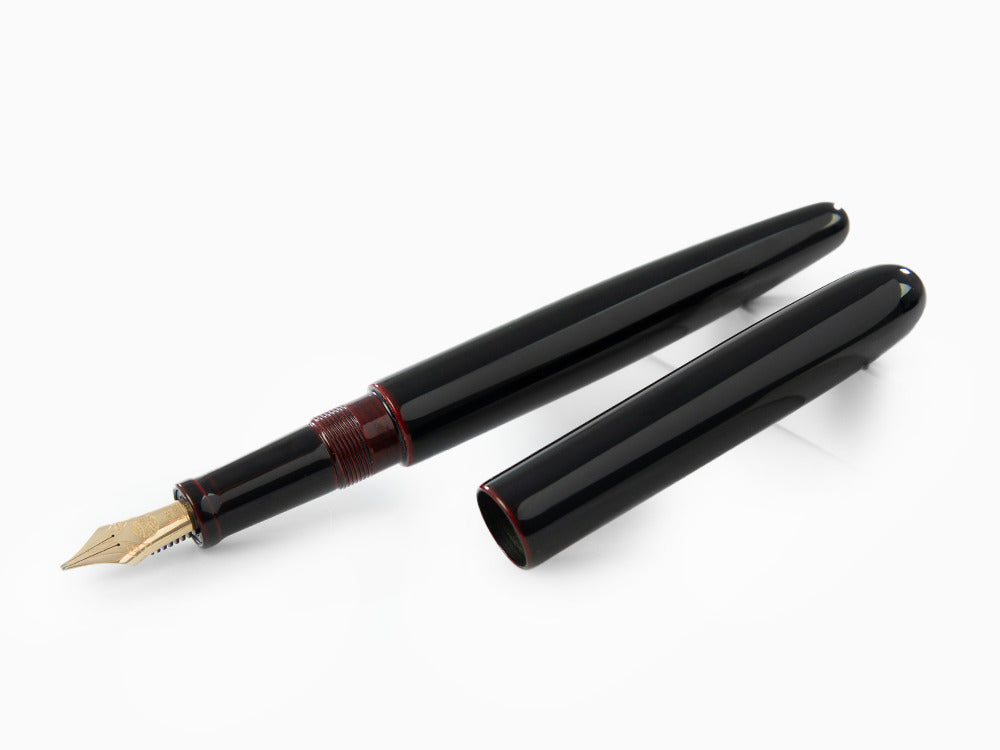 Nakaya Cigar Füllfederhalter Long, Kuro-Tamenuri, Ebonite, Music