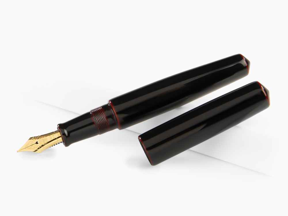 Nakaya Cigar Piccolo Füllfederhalter, Kuro-Tamenuri, Ebonite