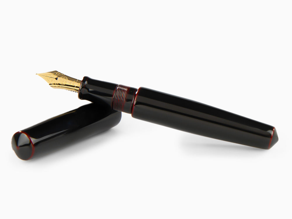 Nakaya Cigar Piccolo Füllfederhalter, Kuro-Tamenuri, Ebonite