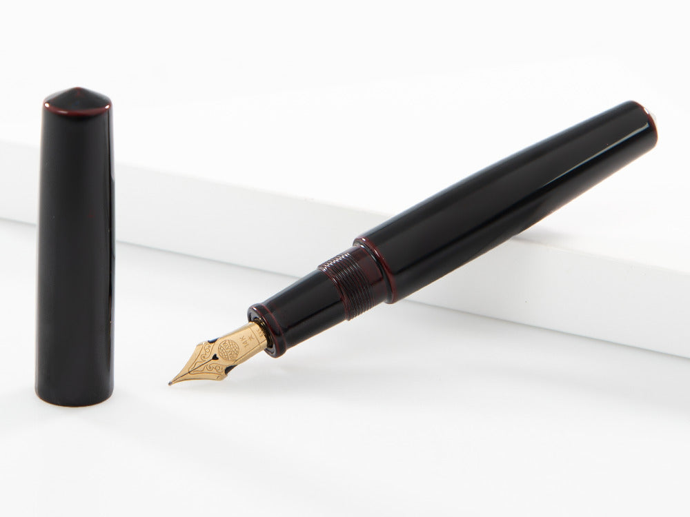 Nakaya Cigar Piccolo Füller, Kuro-Tamenuri, Ebonite, Elastische Feder