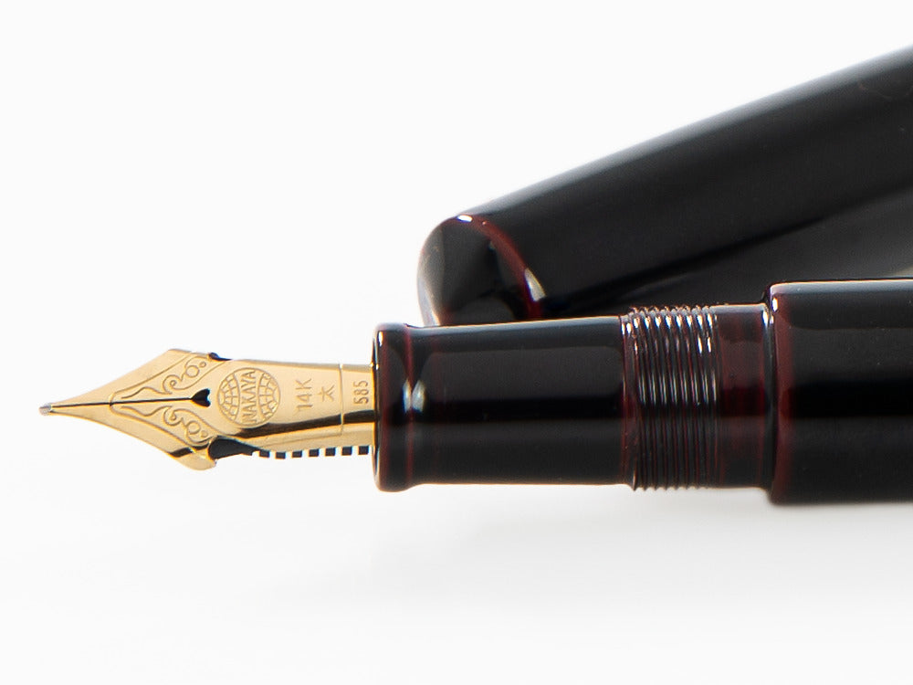 Nakaya Cigar Piccolo Füller, Kuro-Tamenuri, Ebonite, Elastische Feder