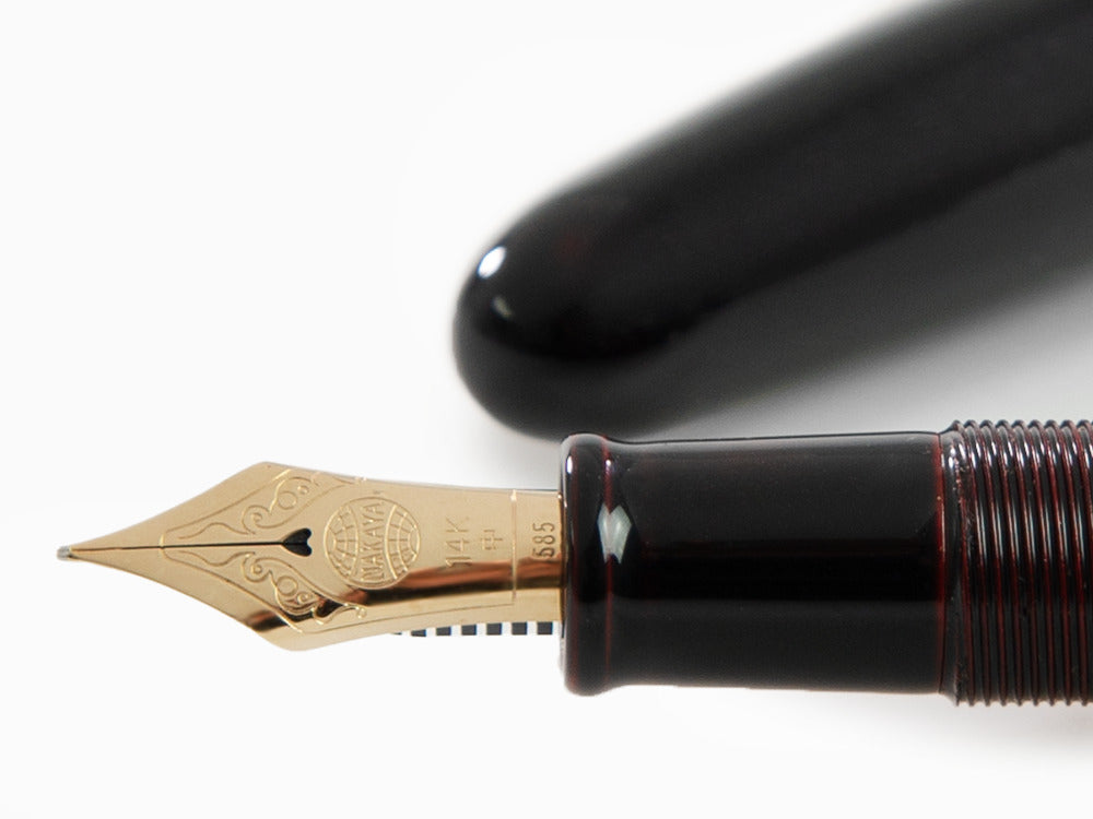 Nakaya Cigar Portable Kuro-Tamenuri Füllfederhalter,  Urushi Lack
