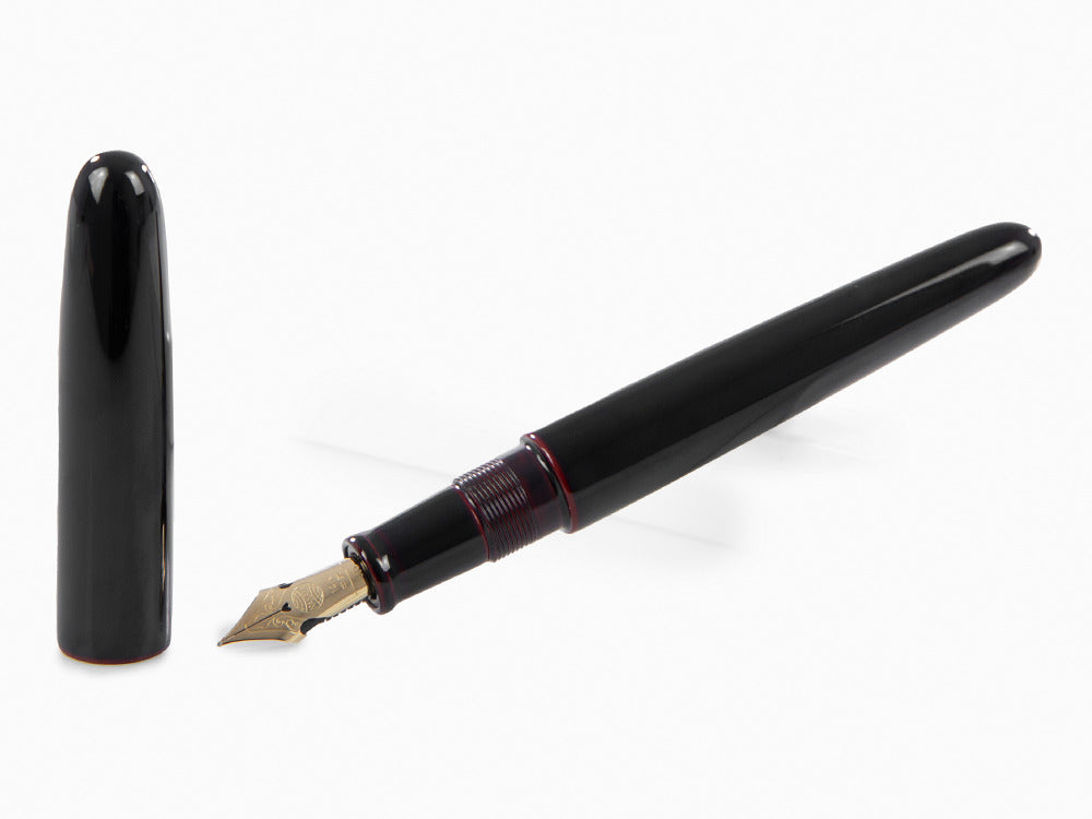 Nakaya Cigar Portable Füller, Kuro-Tamenuri, Ebonite, Elastische Feder