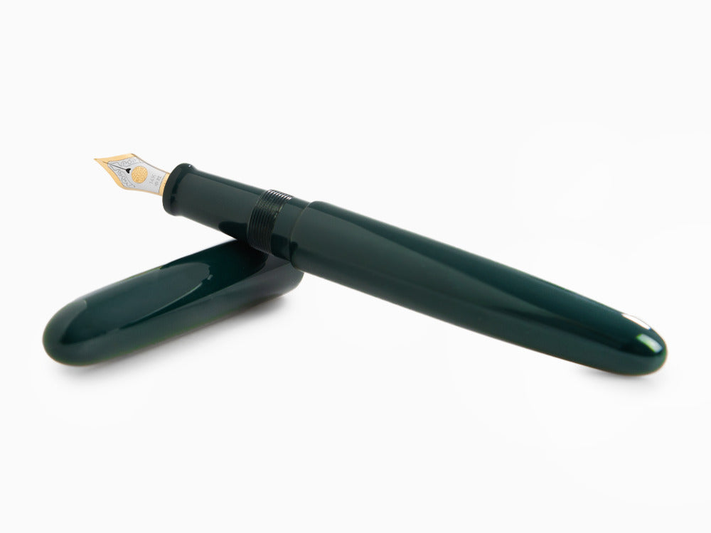 Nakaya Cigar Füllfederhalter Long, Midori, Ebonite, Ebonite, 14k Gold