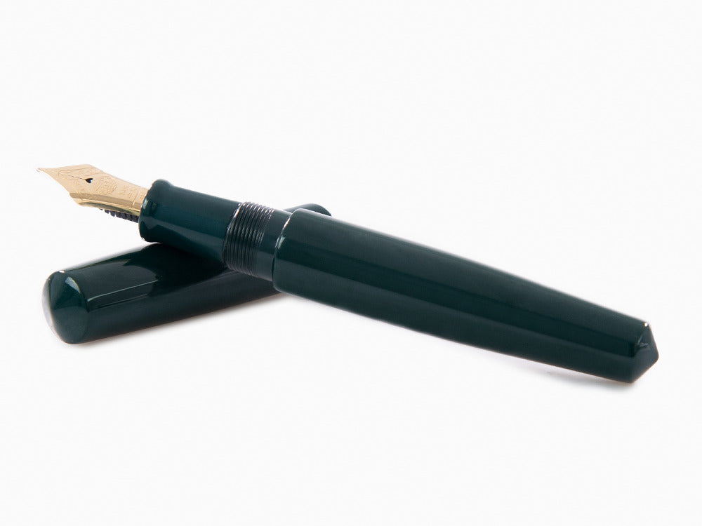 Nakaya Cigar Füllfederhalter Piccolo, Midori, Ebonite, Ebonite, 14k Gold