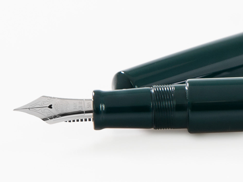 Nakaya Cigar Füllfederhalter Piccolo, Midori, Ebonite, , Rhodium