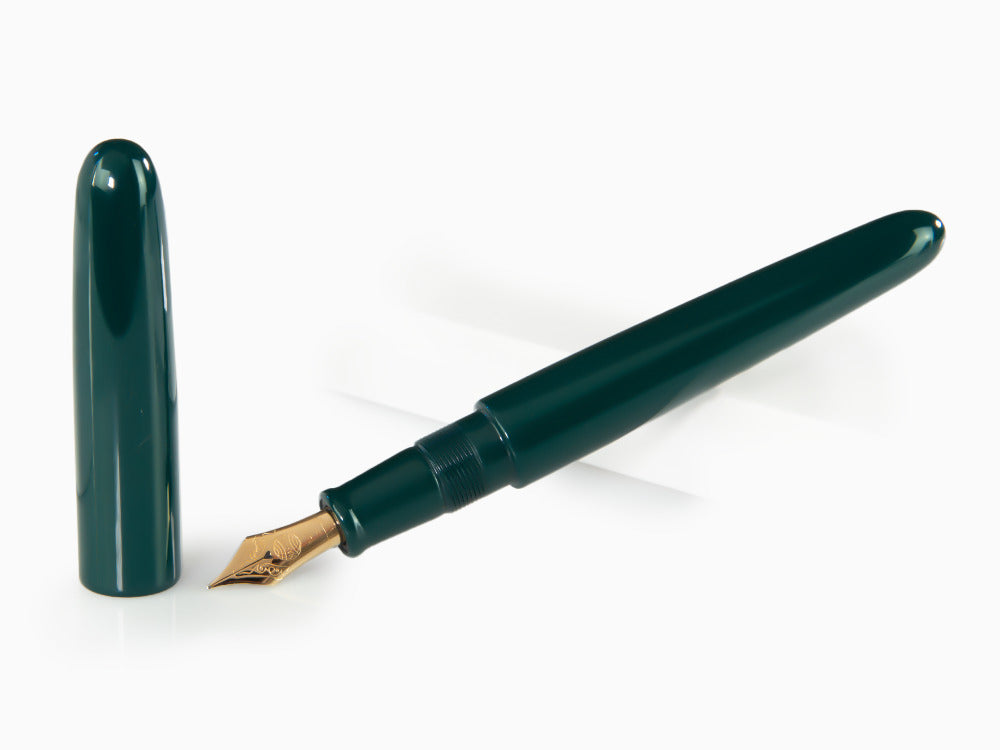 Nakaya Cigar Portable Midori Füllfederhalter, Ebonite, Urushi Lack