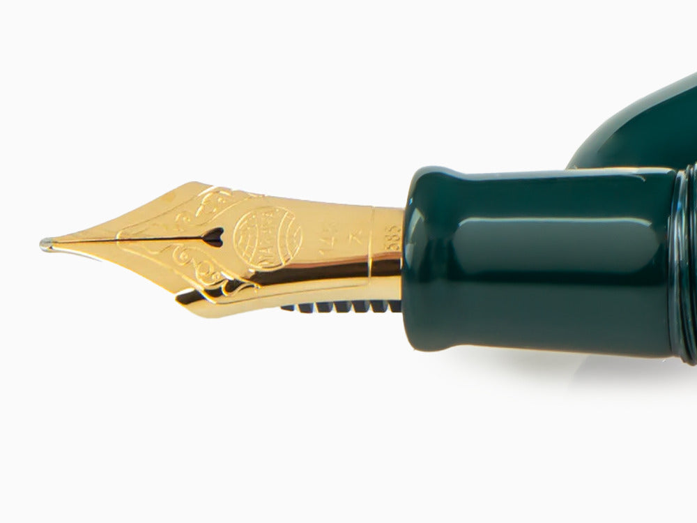 Nakaya Cigar Portable Midori Füllfederhalter, Ebonite, Urushi Lack