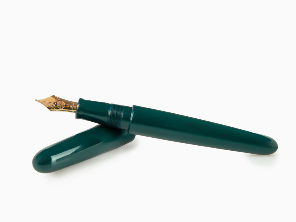 Nakaya Cigar Portable Midori Füllfederhalter, Ebonite, Urushi Lack