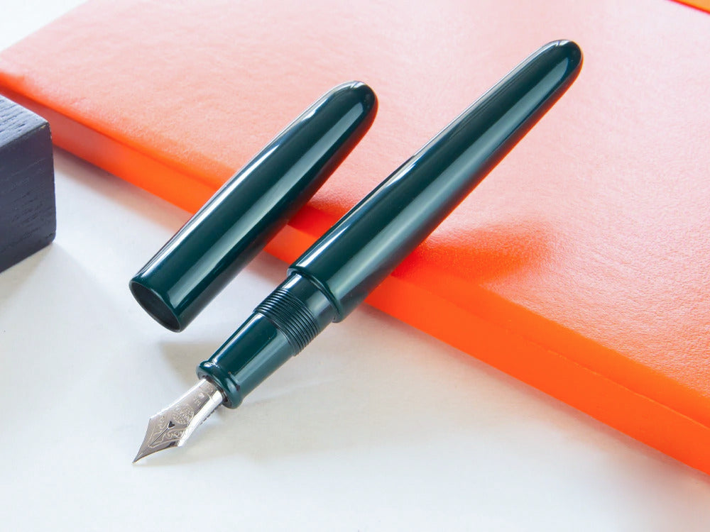 Nakaya Cigar Füllfederhalter Portable, Midori, Ebonite,14K Gold/Rhodium