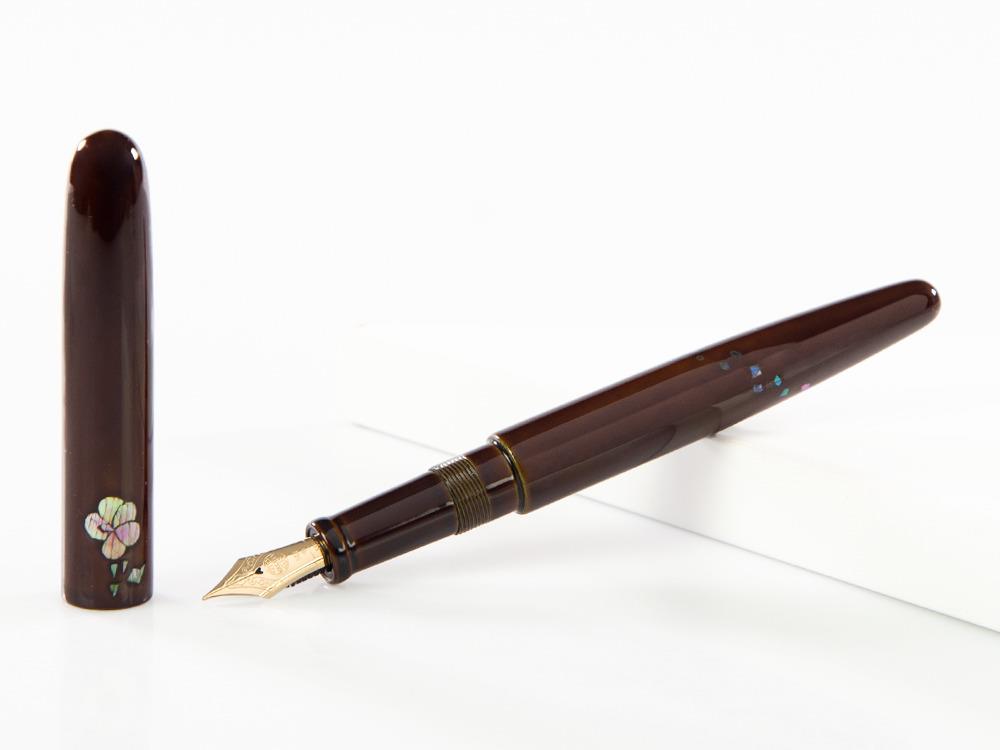 Nakaya Cigar Füllfederhalter, Mukuge, Naturkautschuk und Urushi Lack