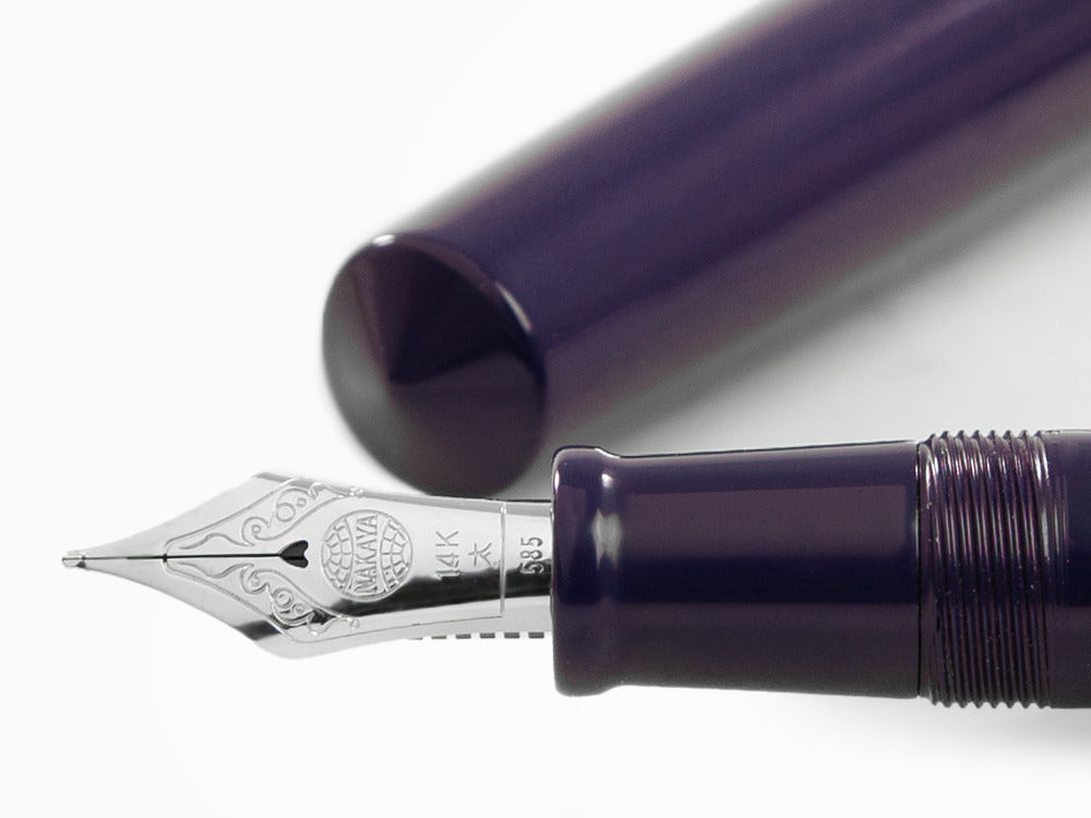 Nakaya Cigar Füllfederhalter 160mm., Shobu, Urushi, Rhodium