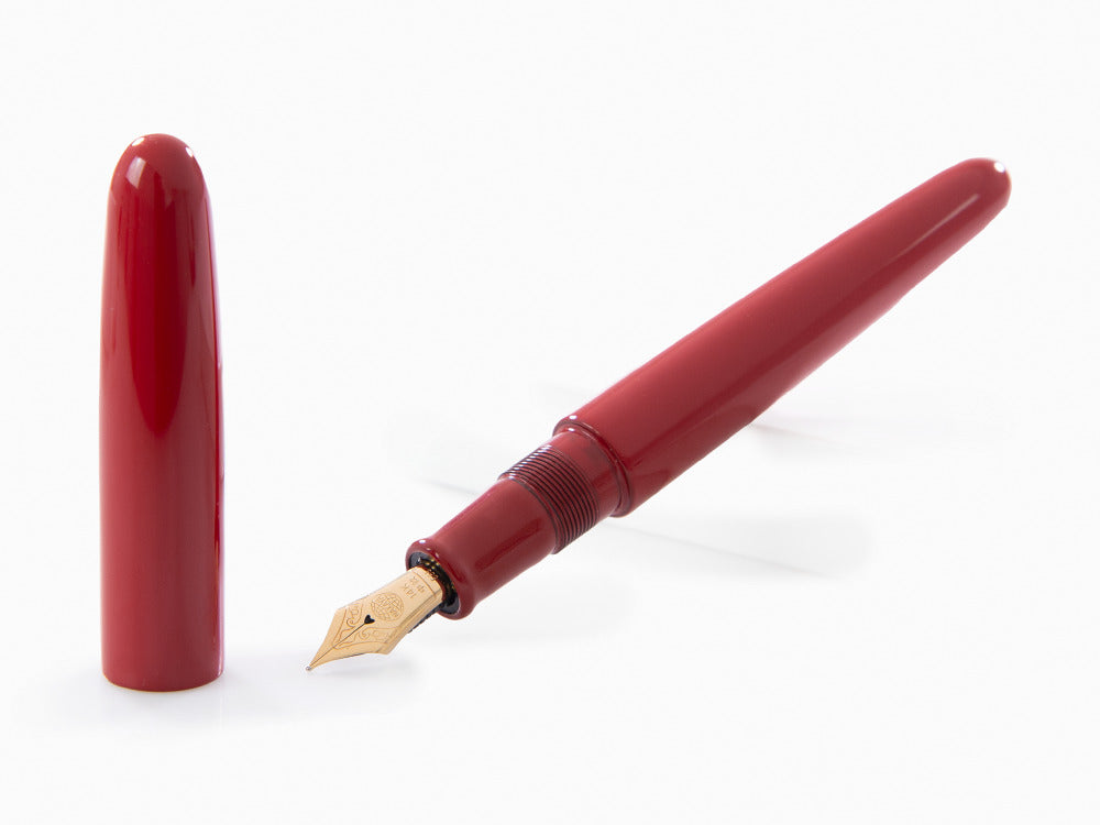 Nakaya Cigar Füllfederhalter Portable, Shu, Ebonite, 14k Gold