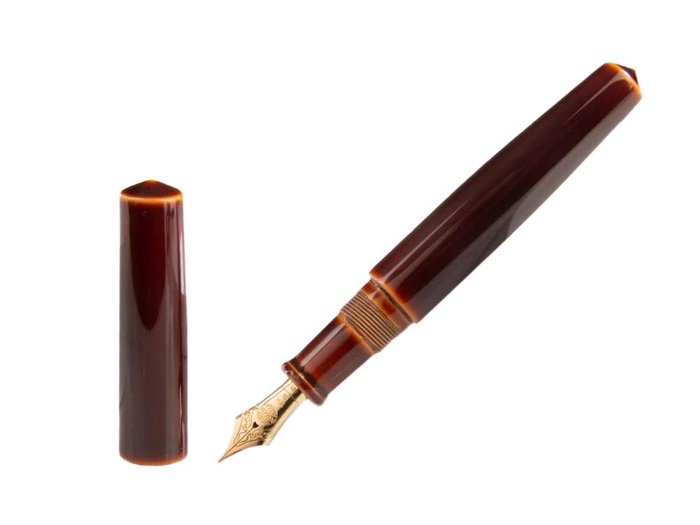 Nakaya Cigar Toki-Tamenuri Füllfederhalter, Piccolo, Naturkautschuk