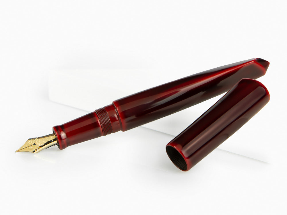 Nakaya Dorsal Fin Ver.2 Füllfederhalter Aka-Tamenuri, Ebonite, Urushi