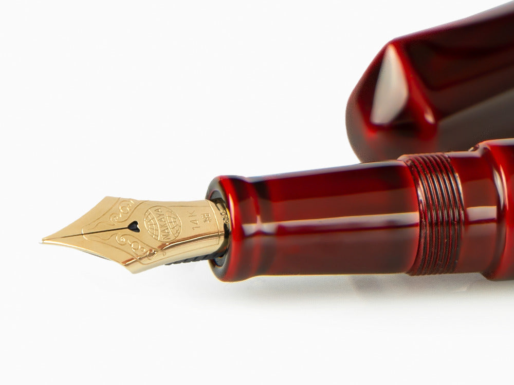 Nakaya Dorsal Fin Ver.2 Füllfederhalter Aka-Tamenuri, Ebonite, Urushi