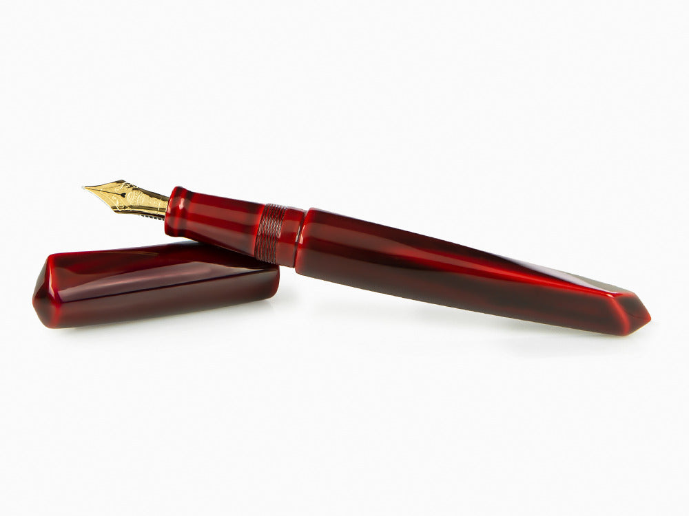 Nakaya Dorsal Fin Ver.2 Füllfederhalter Aka-Tamenuri, Ebonite, Urushi