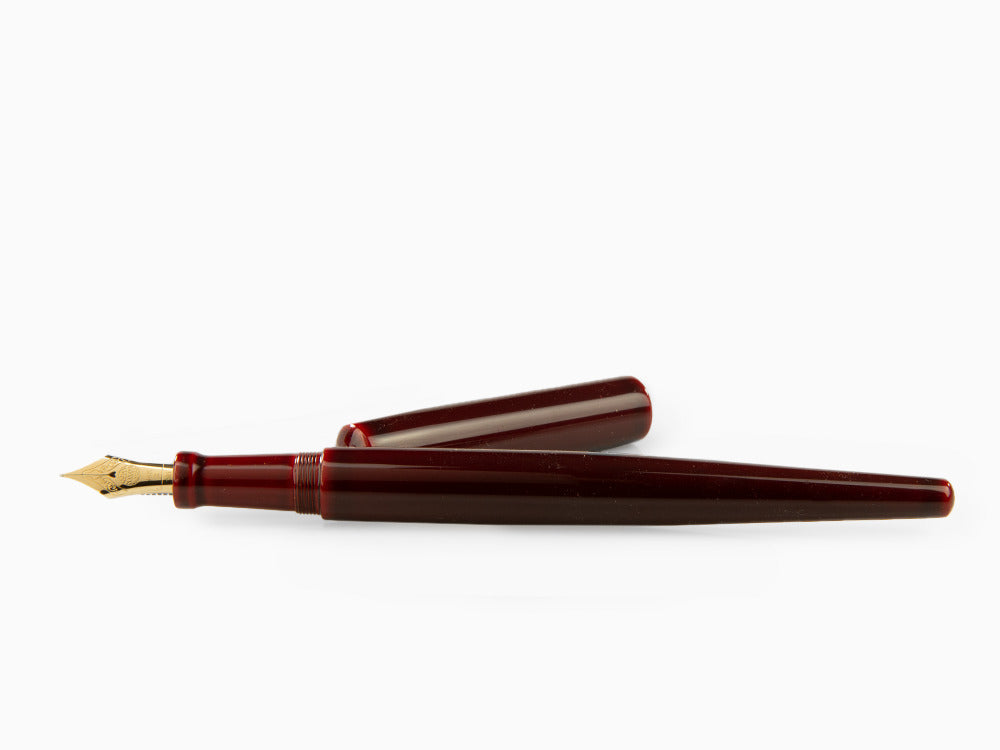 Nakaya Desk Füllfederhalter, Aka-Tamenuri, Naturkautschuk und Urushi