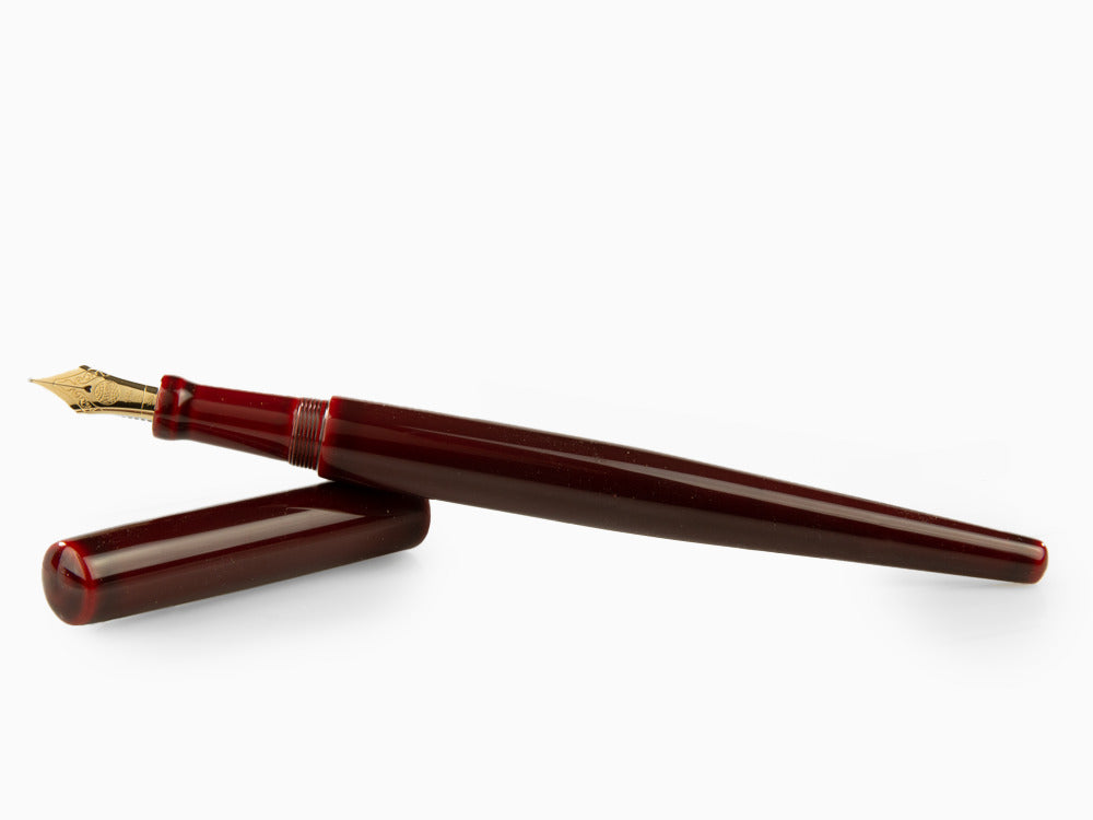 Nakaya Desk Füllfederhalter, Aka-Tamenuri, Naturkautschuk und Urushi
