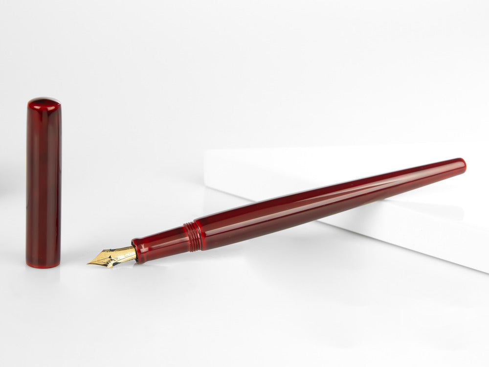 Nakaya Desk Füllfederhalter, Aka-Tamenuri, Elastische feder